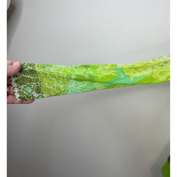 FUZZI Jean Paul Gaultier Art To Wear Y2K Mesh Kimono Top Large Open Tie Front - Picture 6 of 9